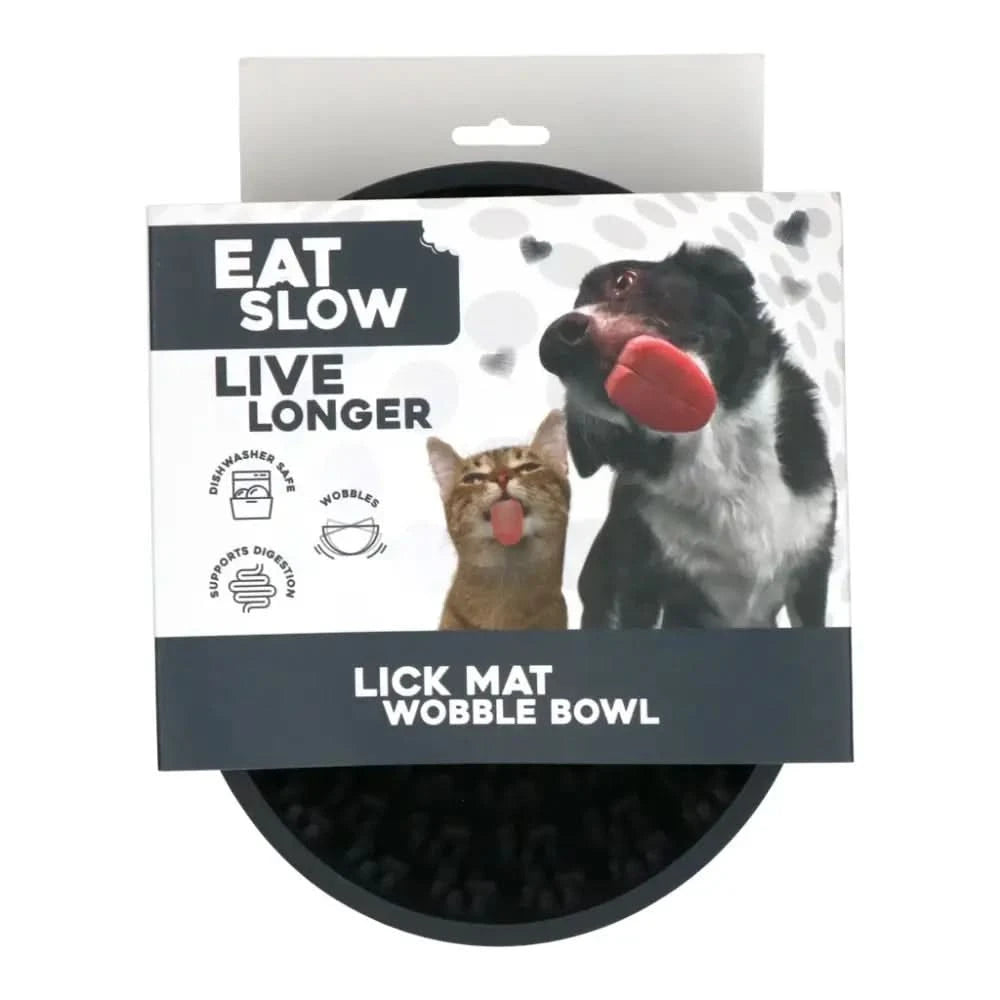 Antischling Napf und Schleckmatte Verpackung für langsames Essen, Eat Slow Live Longer