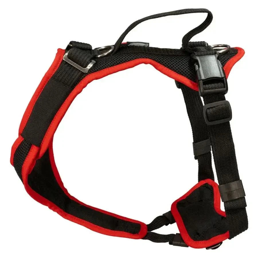 Red und schwarz Hundegeschirr von Beat Grossenbacher, verstellbar und perfekt für Hunde
