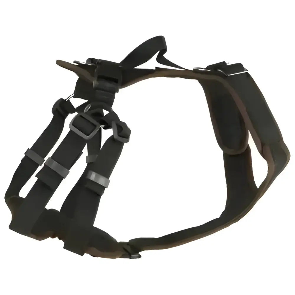 Schwarzes Hundegeschirr mit verstellbaren Gurten vom Beat Grossenbacher Vary Pro Guide