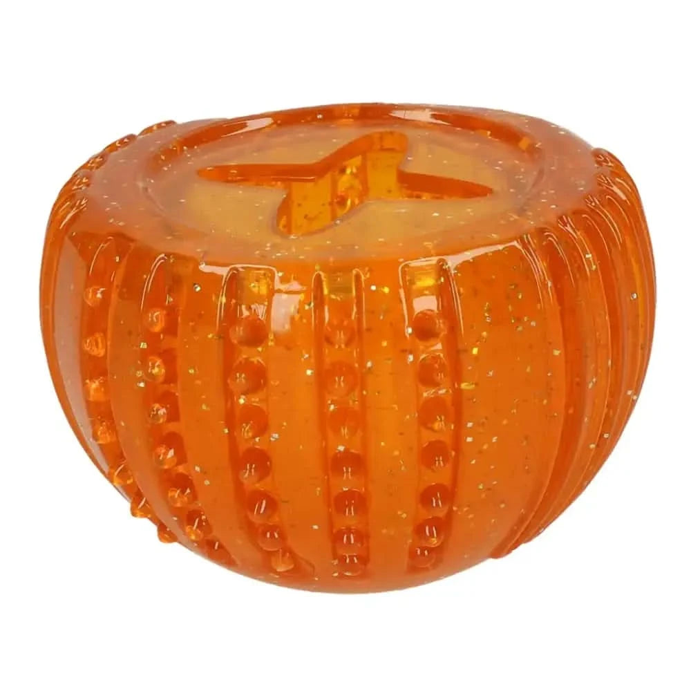 Orange Textured Dog Comets Treat Locker - Treat Dispensing Toy for Dogs