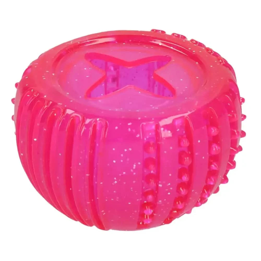Pink Gummi Hundespielzeug im Dog Comets Treat Locker für Spaß und Belohnung
