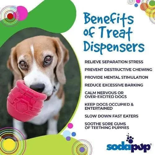 SodaPup Honey Pot Dein unzerstörbarer Leckerli-Spender Snack-Spender in Rosa mit breiter eCup-Öffnung und nachhaltiges Hundezubehör