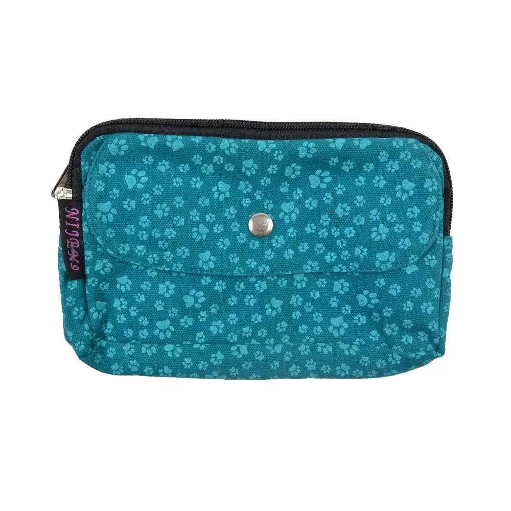 Teal paw-print gassitasche Arizona von Nijens Petrol, Leckerli-Tasche Arizona