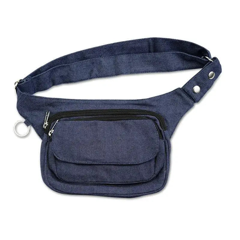 Nijens Denim Blau Leckerli-Tasche Frankfurt mit Denim Fanny Pack für den Alltag
