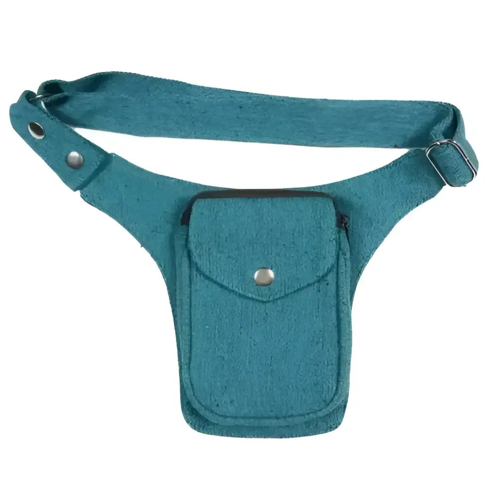 Teal hemp waist bag Leckerli-Tasche Hamburg von Nijens petrol meliert, dein unverzichtbarer Begleiter