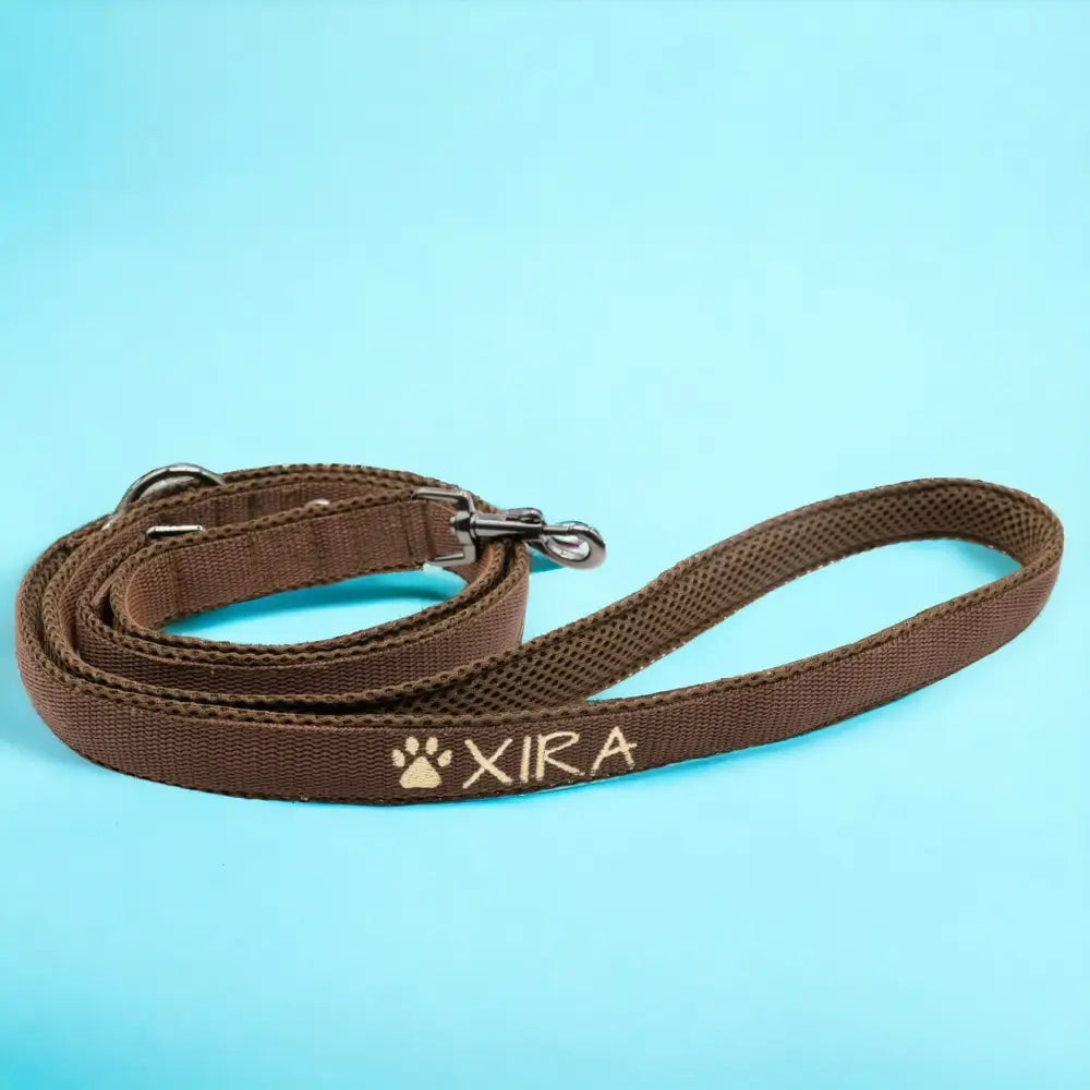 Braune leine verstellbar für Hunde, 3-fach verstellbar, perfekt für dein Design