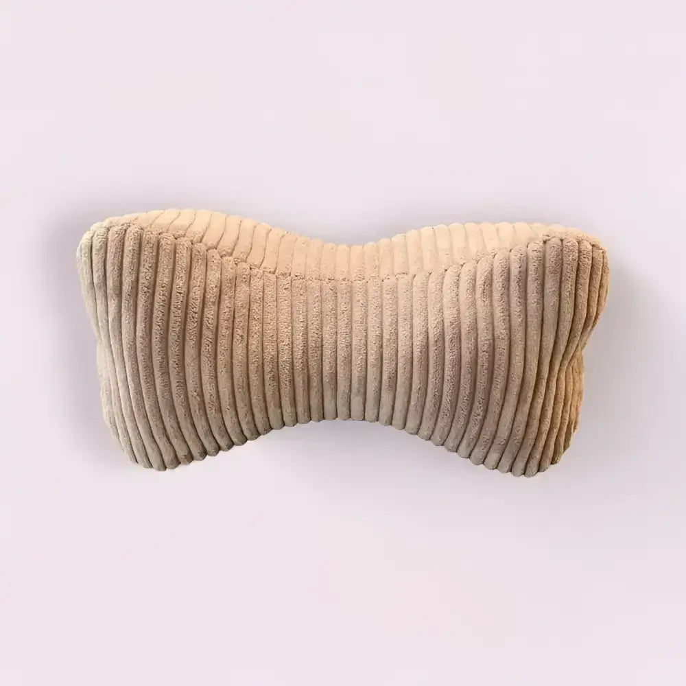 Beige Leseknochen aus Cordsamt, perfekt als Hundespielzeug oder Hundehalsband