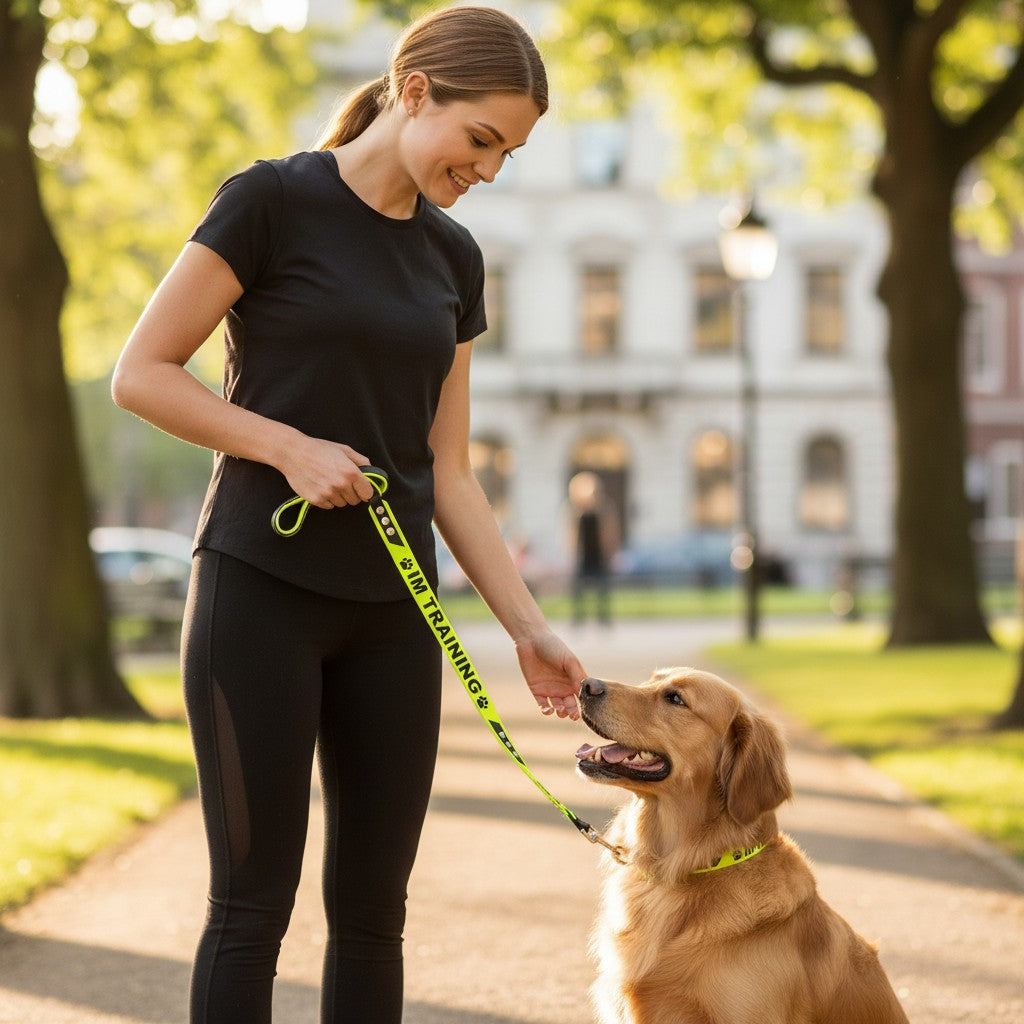 Leinen Adapter - Warnsignal für andere Hundehalter und Menschen