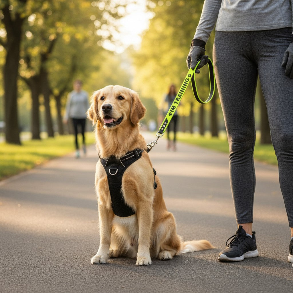 Leinen Adapter - Warnsignal für andere Hundehalter und Menschen