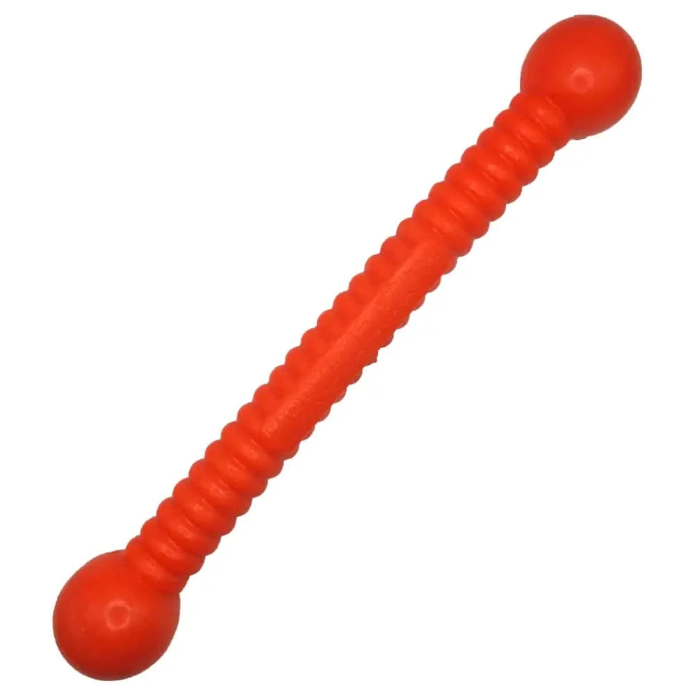 Helloranger moby dog stick aus robustem plastik mit geriffeltem, segmentiertem körper und abgerundeten enden als allrounder für deinen hund