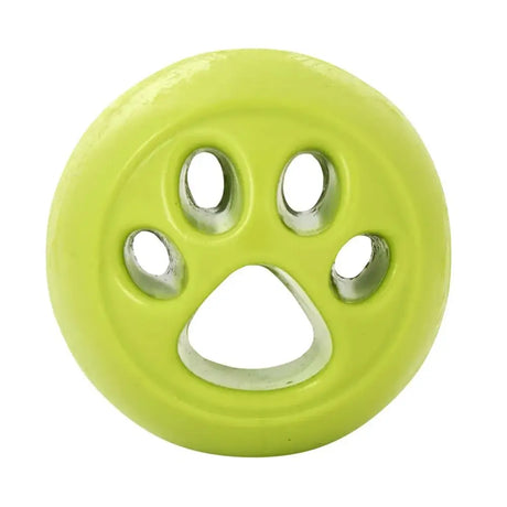 Bunter runder Outward Hound Orbee-Tuff Nooks Hundespielzeug mit Pfoten-Lochmustern