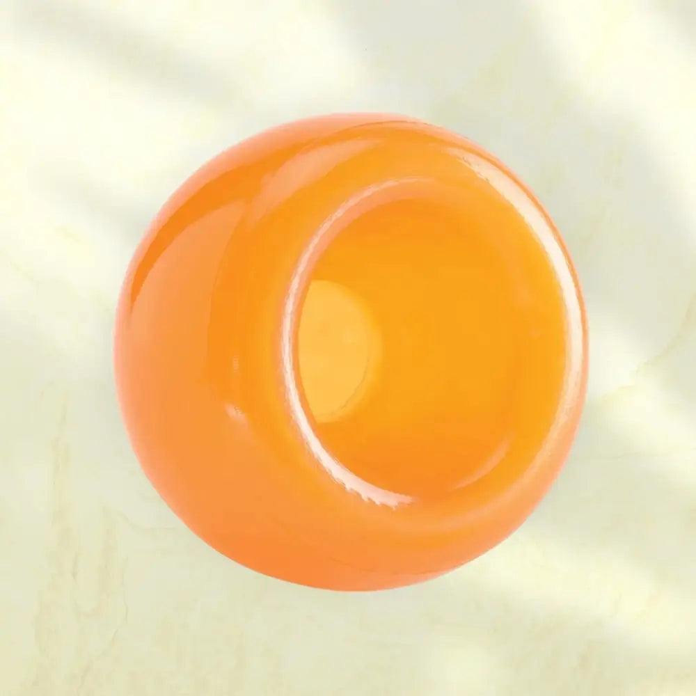 Orbee-Tuff Snoop von Outward Hound, orange, glänzendes, hohles interaktives leckerli-spielzeug