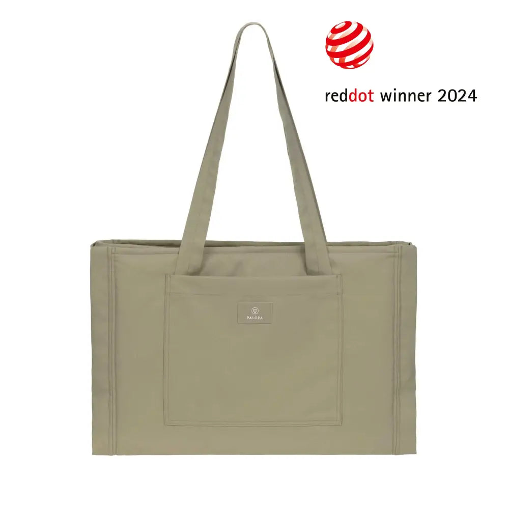 Palopa Hundemattentasche Nobo in Hellolivgrün mit Fronttasche und Schulterriemen