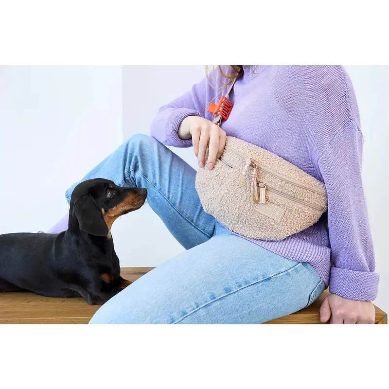 Emma Limited Edition Palopa Leckerlibeutel Teddy-Fleece Fanny Pack mit Zippern