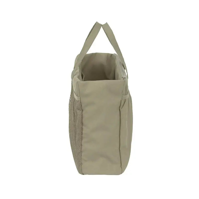 Khaki Tote Bag mit Mesh-Seitentasche - Palopa Organizer Tasche Jari, idealer Dog Travel Bag