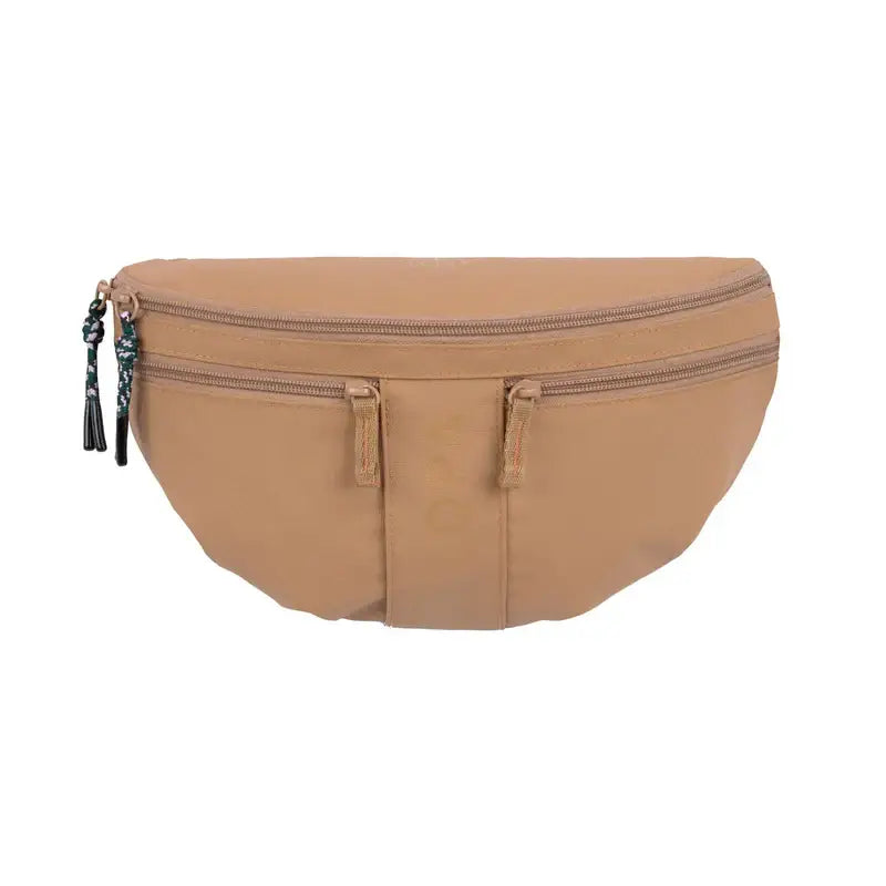 Neutrale Bum Bag Emma mit Zipperfächern und Tasseln, perfekt als Hundespielzeug Tasche