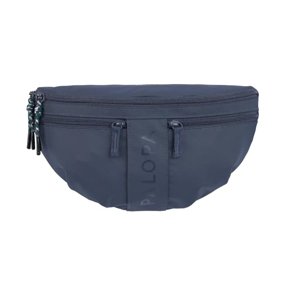 Dunkelblauer Nylon Bum Bag Emma mit zwei Reißverschlüssen und verstellbarem Gurt