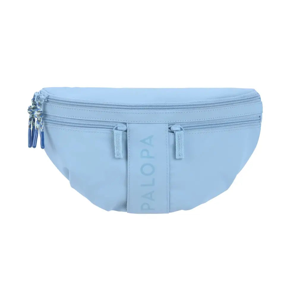 Light blue Bum Bag Emma mit mehreren Reißverschlussfächern, perfekt für Hundespielzeug