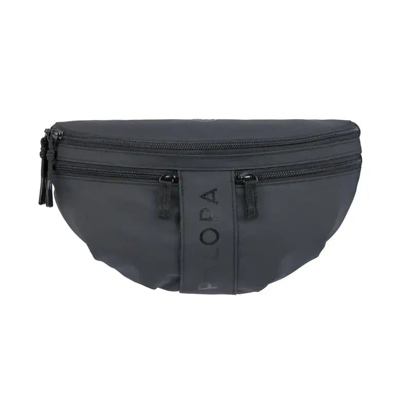 Schwarzer Polyester Bum Bag Emma mit drei Reißverschlüssen, perfekt für Hundespielzeug