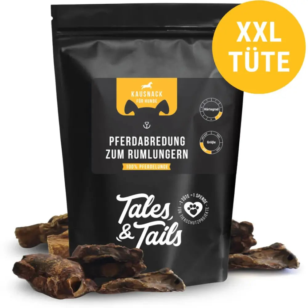Tales & Tails XXL Tüte Pferdelunge für treuen Begleiter, resealbarer Beutel