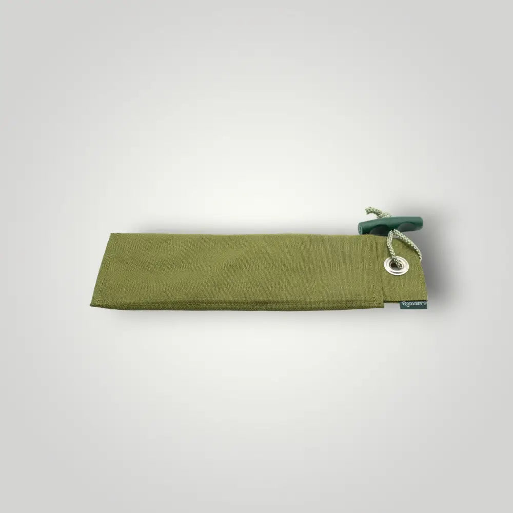 Olive grüner Canvas Fall mit Toggle für Romneys Nylon Futterdummy, Nylon Futterdummy