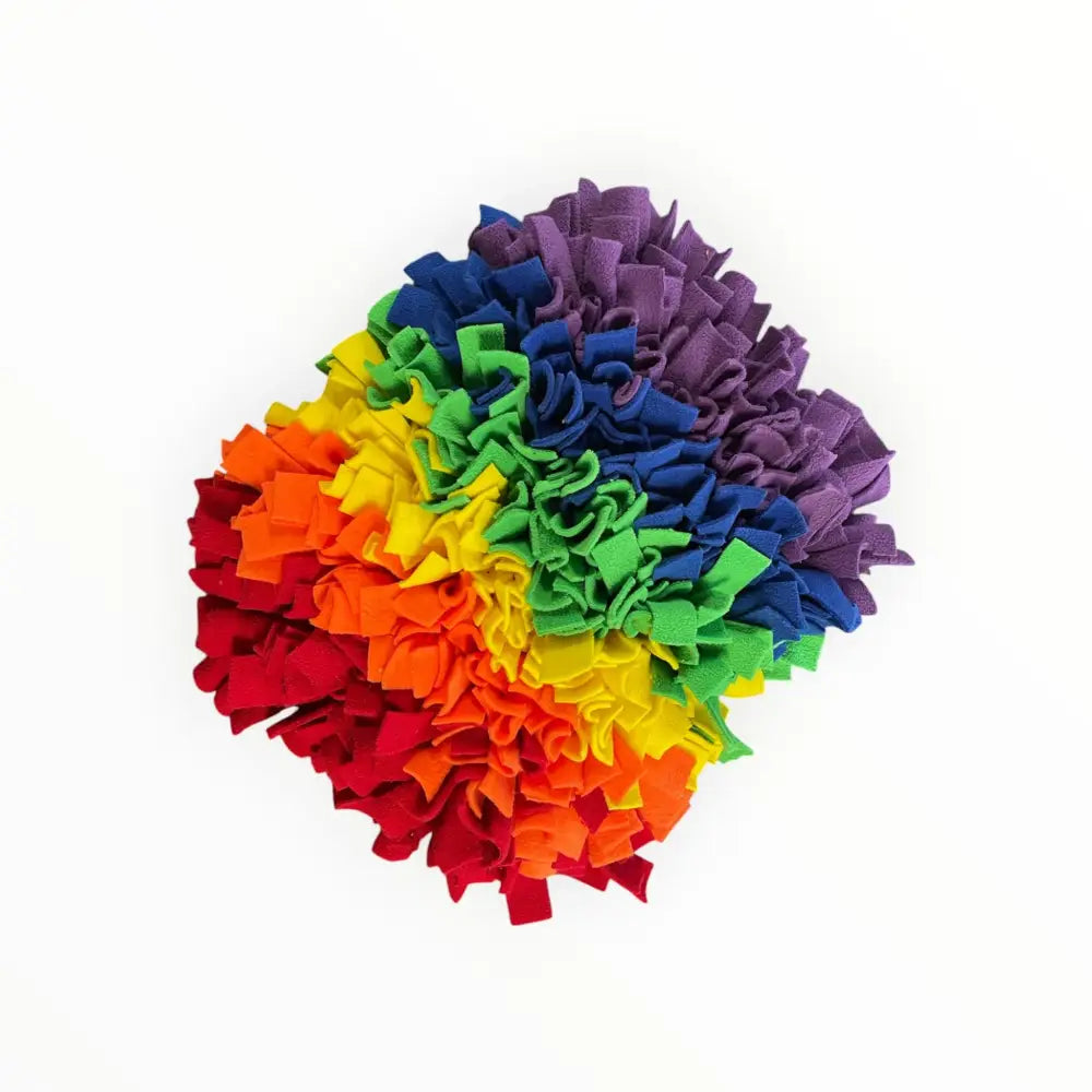 Rainbow farbiger Schnüffelteppich für Hunde, schweiz gefertigt, fördert hund geistig