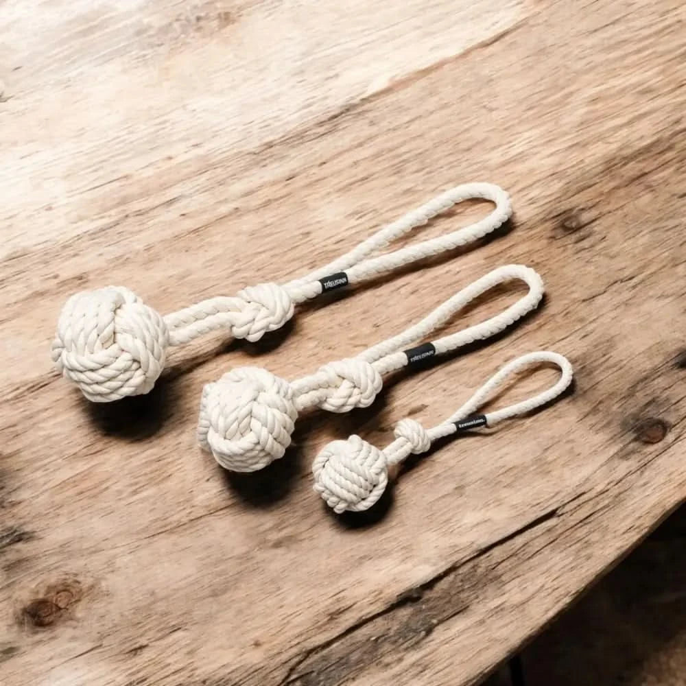 Rope knot toys with looped handles für aktive Hunde aus Eco Tau-Spielzeug Bolly Baumwolle