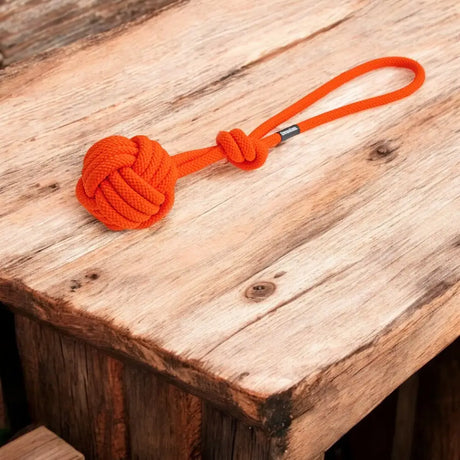Orange Rope Monkey Fist Hundespielzeug Tau-Spielzeug Bolly für Hunde