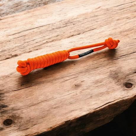 Orange Rope Hundespielzeug mit geknoteten Enden, tau-spielzeug spiely, robustes design