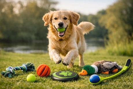 Apportierspielzeug für glückliche, aktive Hunde