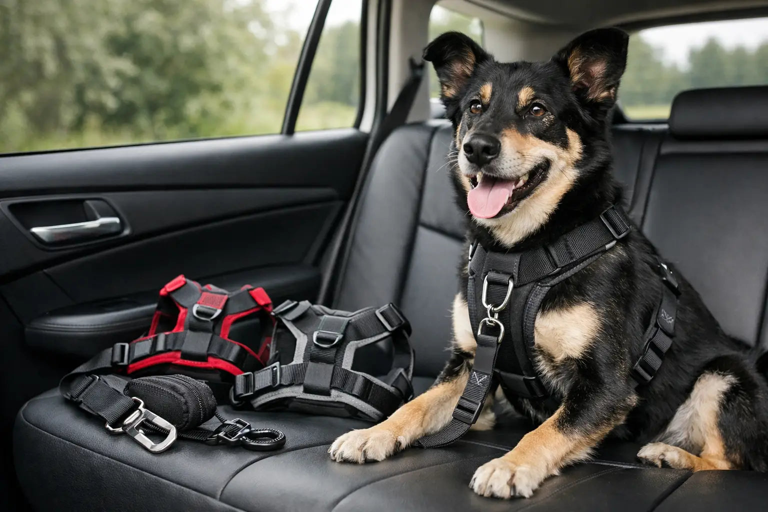 Sicheres Hundegeschirr fürs Auto richtig wählen