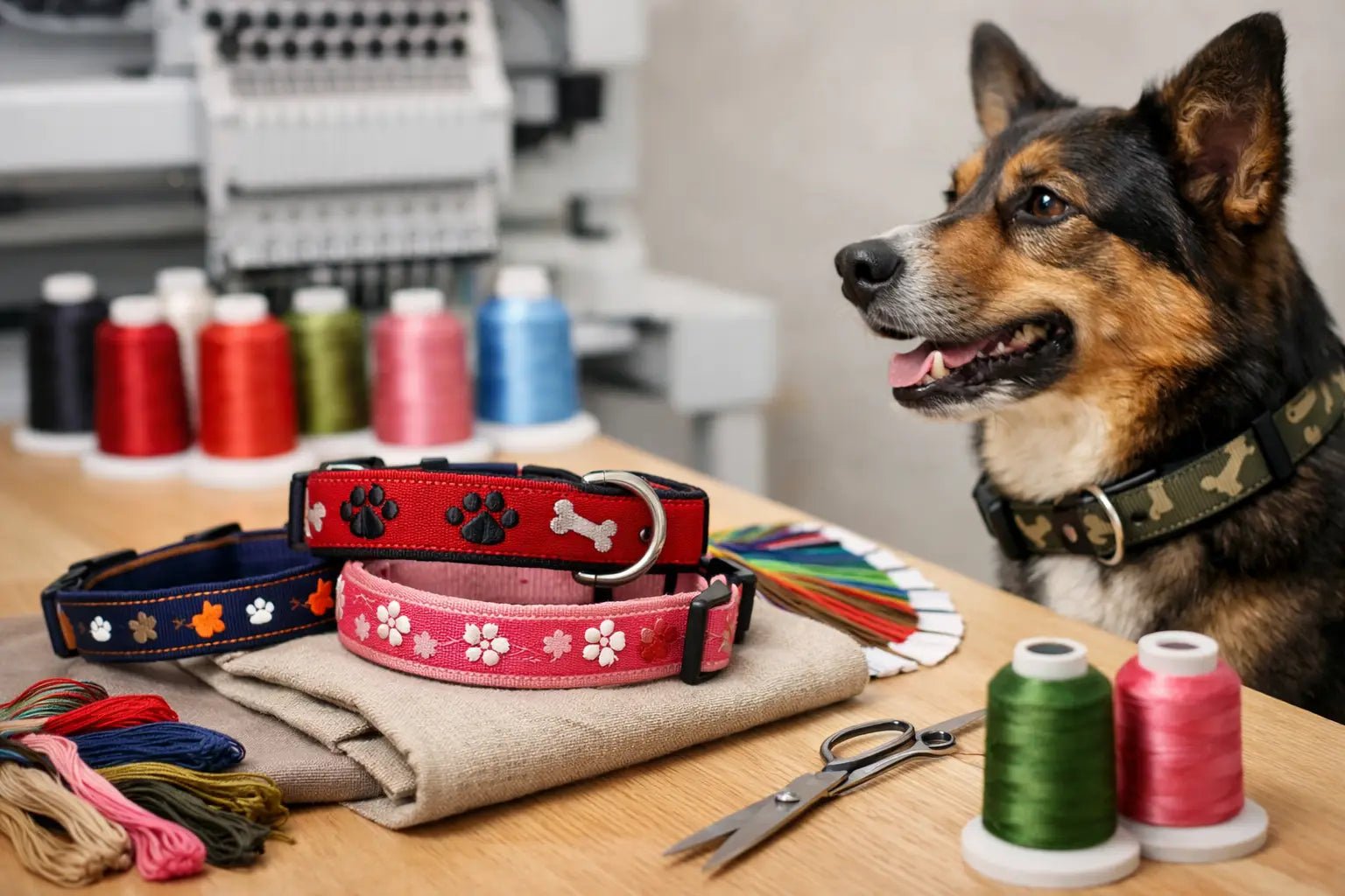 Bestickung fürs Hundehalsband auswählen