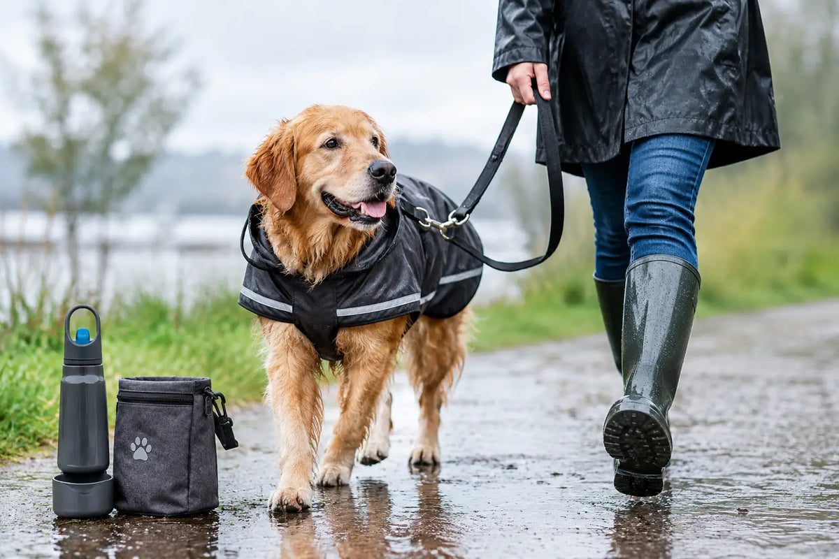 Ratgeber Hundezubehör bei Regen für sichere Gassiwege