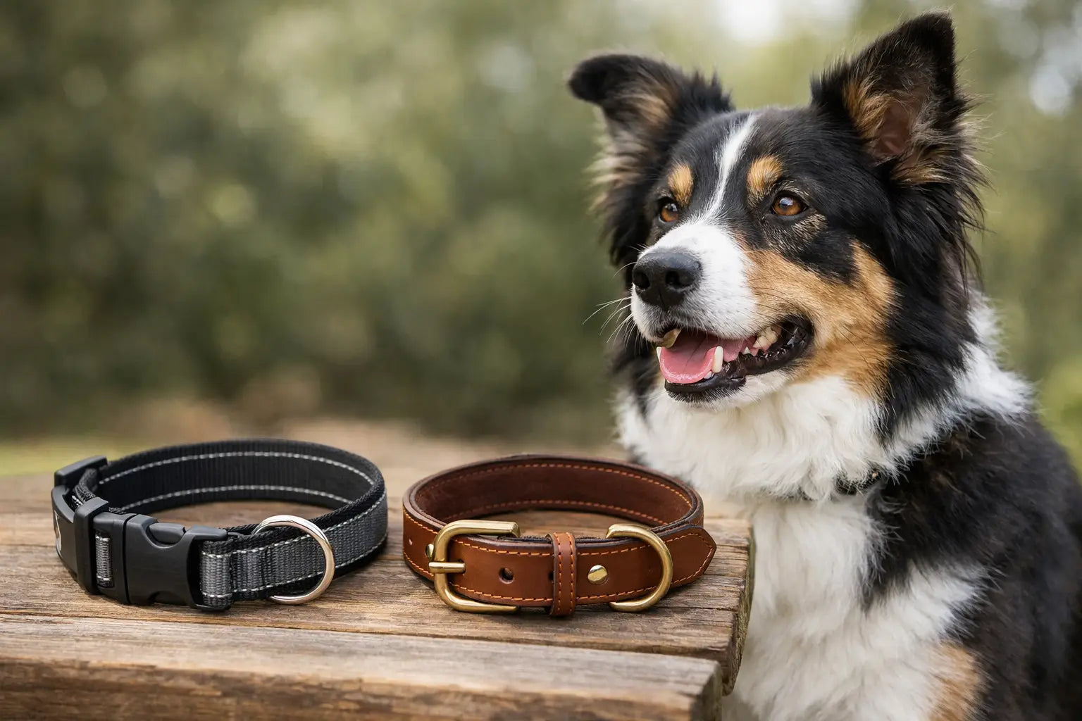 Nylon oder Lederhalsband für den Hund wählen?