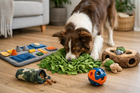 Schnüffelspiele für drinnen mit Hund