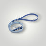 Zweifarbige Biothane Leine in Blau, 1,60 m, robuste 2-farbige Biothane Leine