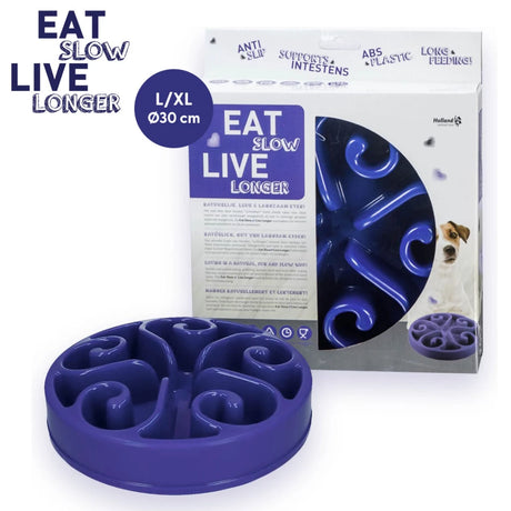 Bunter Purple Eat Slow Live Longer Anti Schling-Napf für langsames Fressen