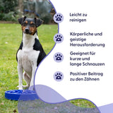 Blaue kreisförmige Slow-Feedernapf Eat Slow Live Longer für Hunde