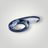 Zwei-tonige blaue Biothane Hundeleine mit Metallhaken, 2-farbige Biothane Hundeleine