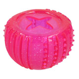 Pink Gummi Hundespielzeug im Dog Comets Treat Locker für Spaß und Belohnung