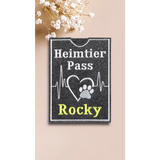 Personalisierte impfpass hülle bestickt für Haustiere, stylische impfpass hülle