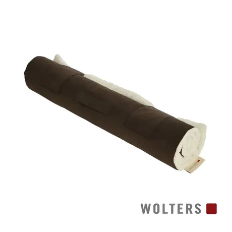 Rolled braune und weiße Isolierung für Hunde Reisedecke Vagabund, ideal für unterwegs