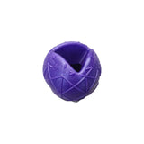 Lila Moby Hundeball mit Wurfschlaufe, sternförmig strukturiert