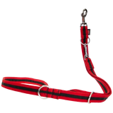 Red und schwarz gestreifte Hundeleine eingefasst von Beat Grossenbacher, verschieden breiten