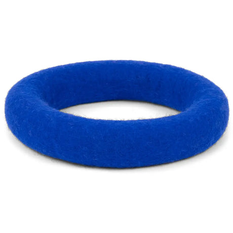 Filzring aus Schurwolle Dein nachhaltiges Hundespielzeug, Filzring aus Schurwolle in Blau, zum leisen Spielen