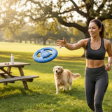 Blauer kiwi walker dog disc frisbee mit texturierte oberfläche robuste flugscheibe für land und wasser