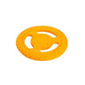 Orange strukturierte gummischeibe kiwi walker dog disc frisbee mit drei griffen für land und wassergebrauch