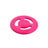 Hellpink strukturierter kiwi walker dog disc frisbee aus gummi mit logo und drei aussparungen