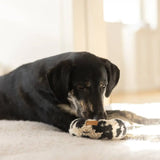 Leo Donut Kuscheliges Knister-Hundespielzeug aus flauschigem Teddystoff, nachhaltiges Hundezubehör