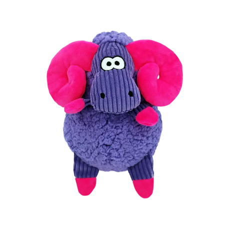 KONG Sherps Floofs Widder kuscheltier, lila Plüschramm, pinke Hörner, perfekt zum Kuscheln